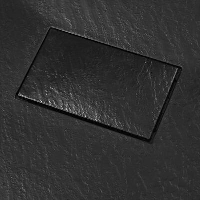 vidaXL Plato de ducha SMC negro 100x70 cm