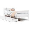 vidaXL Estructura cama sin colch&oacute;n madera maciza pino blanca 100x200cm