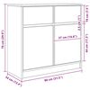 vidaXL Aparador con caj&oacute;n blanco 80x34x76 cm madera de ingenier&iacute;a