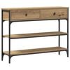 vidaXL Mesa Consola Roble artisan 100 x 25 x 75 cm