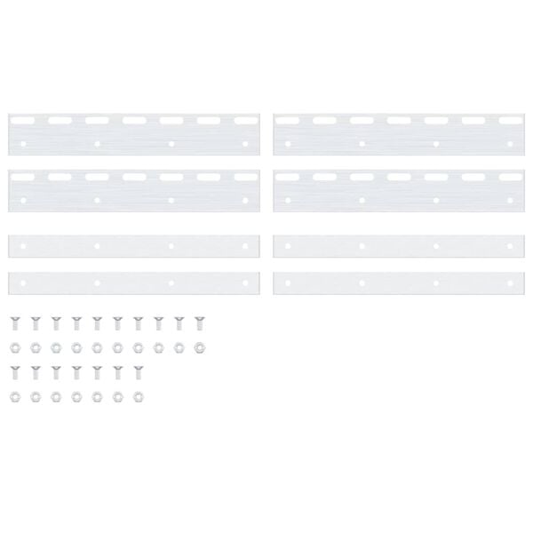 vidaXL Placas de conexión 4 uds acero inoxidable plateado 28 cm