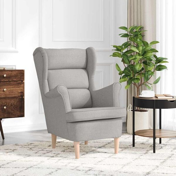 vidaXL Sill&oacute;n de tela gris nube 74x84x100 cm