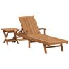 vidaXL Tumbona 2 uds. Madera de teca maciza Marr&oacute;n