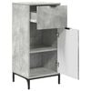 vidaXL Juego de muebles de ba&ntilde;o con caj&oacute;n 2 pcs Gris Concreto