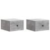 vidaXL Mesita de Noche de Pared 2 uds. Gris Hormig&oacute;n 33 x 34,5 x 20 cm