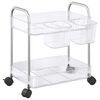 vidaXL Carro de almacenamiento 2 niveles transparente 37x28x43,5 cm