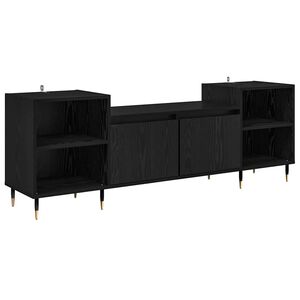 vidaXL Gabinete de TV Roble Negro 160 x 35 x 55 cm