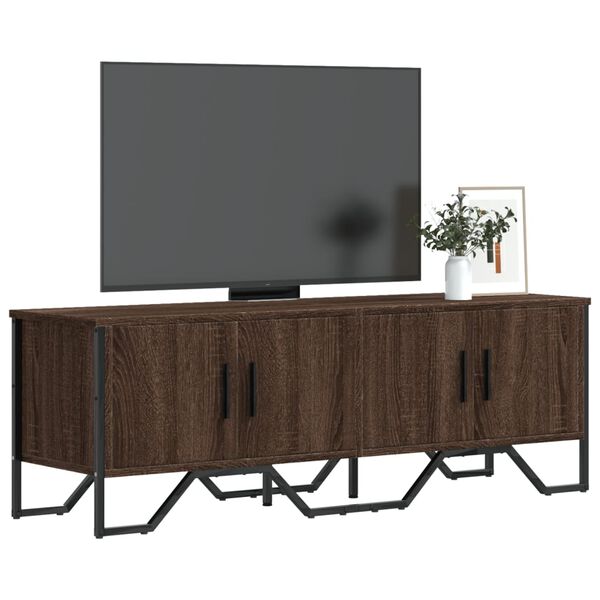 vidaXL Mueble de TV madera de ingeniería marrón roble 122x34x41 cm