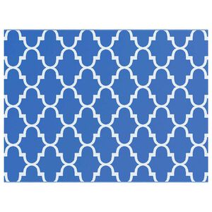vidaXL Alfombra de exterior Trébol ARAKIL Azul y 400 x 300 cm
