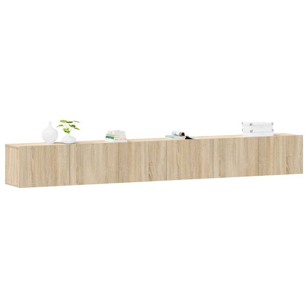 vidaXL Set de muebles para TV 3 pzas madera contrachapada roble sonoma