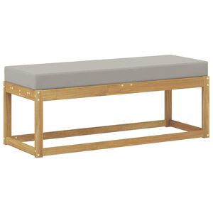 vidaXL Banco de taburete exterior con coj&iacute;n Blanco 115 x 43 x 45 cm