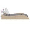 vidaXL Tumbona con cojines ratán sintético beige 114x205x73 cm