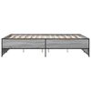 vidaXL Estructura cama madera ingenier&iacute;a metal gris Sonoma 120x190 cm