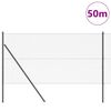 vidaXL Poste de Valla Gris 50 x 1 m (malla de 19 x 19 mm) Acero y PVC