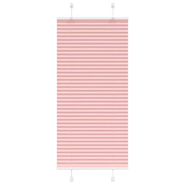vidaXL Estor Plisado rosa 65x100 cm Tela Ancho 64,4 cm Poli&eacute;ster