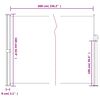 vidaXL Toldo lateral retráctil negro 160x600 cm