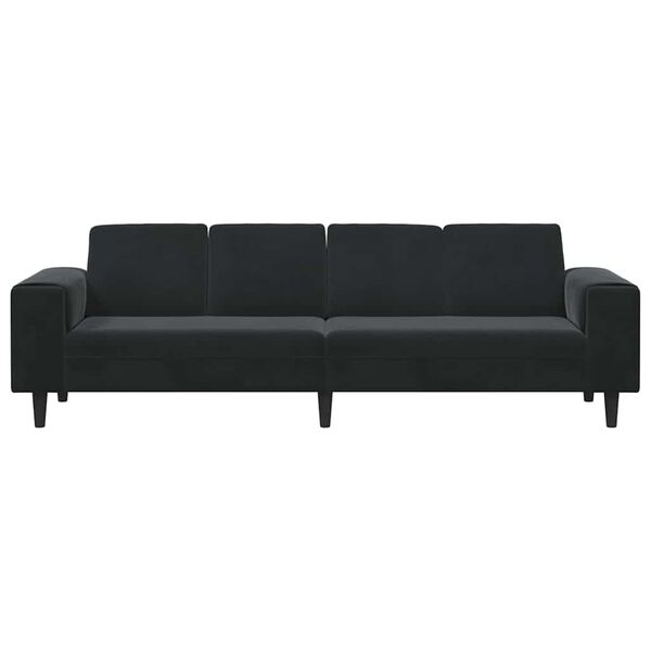 vidaXL Sof&aacute; de sala Negro 250 x 77 x 76 cm