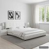 vidaXL Estructura de cama cuero sintético blanca 135x190 cm