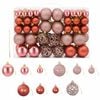 vidaXL Bolas de Navidad 100 unidades rosa y rosado 3 / 4 / 6 cm