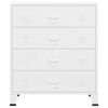 vidaXL Cajoner industrial de metal blanca 78x40x93 cm