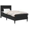 vidaXL Estructura de cama con colch&oacute;n Negro 90 x 190 cm Terciopelo