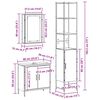 vidaXL Juego de muebles de ba&ntilde;o 3 pcs Marr&oacute;n Madera de ingenier&iacute;a