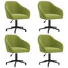 vidaXL Sillas de comedor giratorias 4 unidades terciopelo verde claro
