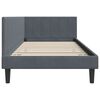 vidaXL Estructura de cama en esquina Gris oscuro 90 cm x 190 cm