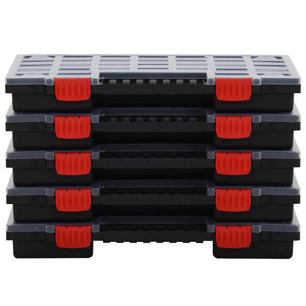 vidaXL Cajas de accesorios 5 unidades polipropileno 40x30x5 cm