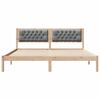 vidaXL Estructura de cama con cabecera Gris Claro 160 x 200 cm