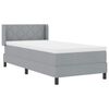vidaXL Cama tipo Box Spring Gris Claro 200 x 90 cm Poli&eacute;ster