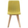 vidaXL Sillas de comedor 4 unidades tela amarillo