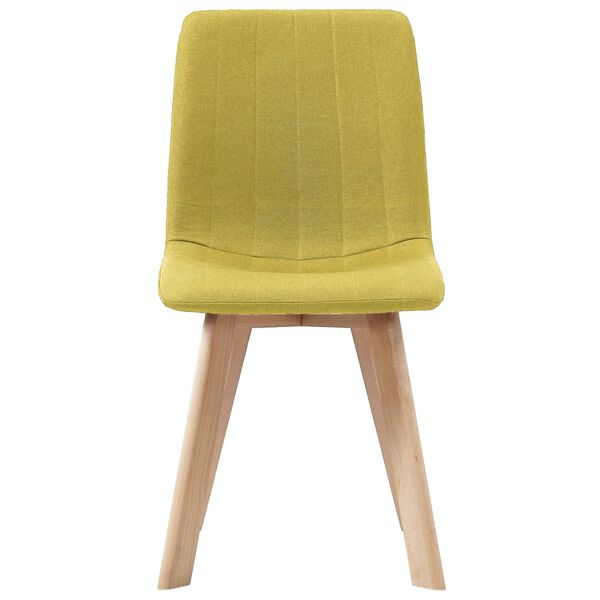 vidaXL Sillas de comedor 4 unidades tela amarillo
