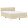 vidaXL Cama tipo Box Spring con colch&oacute;n Crema 200 x 160 cm Poli&eacute;ster