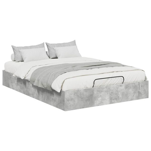vidaXL Estructura de Cama Ottoman Gris Concreto 140 x 200 cm