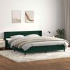 vidaXL Cama box spring con colch&oacute;n terciopelo verde oscuro 180x220 cm