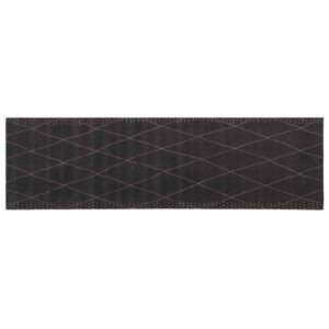vidaXL Alfombra de cocina Cuadros antracita 180 x 60 cm 100% Poliamida
