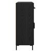 vidaXL Aparador Roble Negro 69,5 x 34 x 90 cm Madera de ingenier&iacute;a