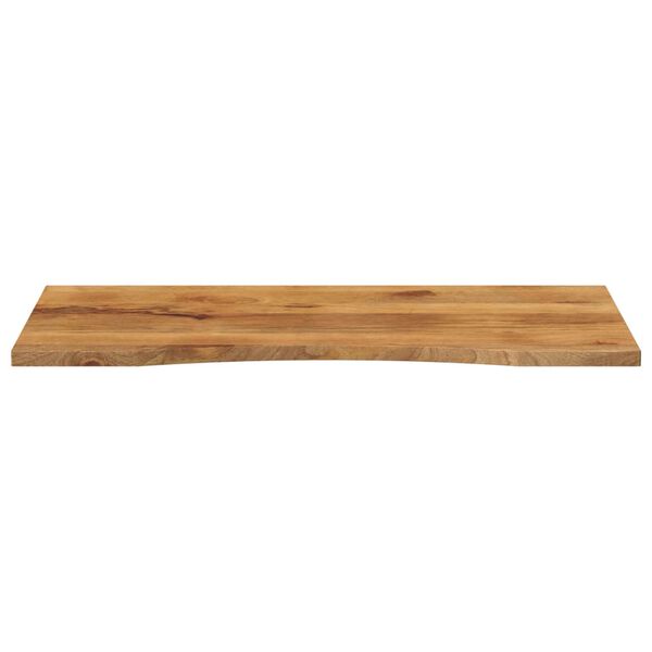 vidaXL Tablero escritorio con curva madera mango rugosa 110x60x2,5 cm