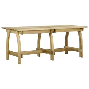 vidaXL Mesa de jard&iacute;n de madera de pino impregnada 220x74x75 cm
