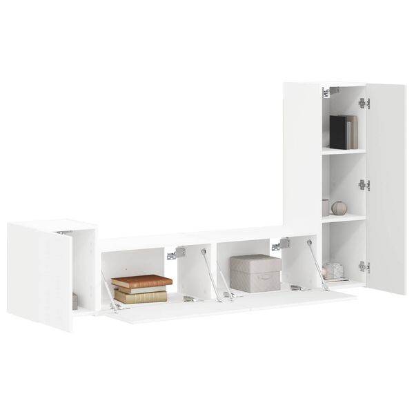 vidaXL Conjunto de mueble de TV 4 pcs Madera de ingenier&iacute;a