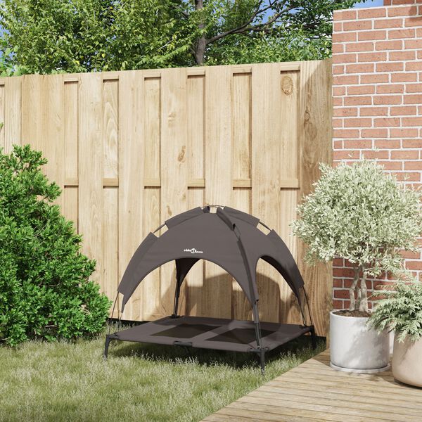 vidaXL Cama para perro Manual Marr&oacute;n 92 x 77 x 82,5 cm Acero