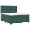 vidaXL Cama box spring con colch&oacute;n Verde oscuro 140 x 200 cm