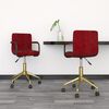 vidaXL Sillas de comedor giratorias 2 unidades terciopelo rojo tinto