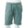 Pantalones cortos infantiles con cordón color azul petróleo claro 116