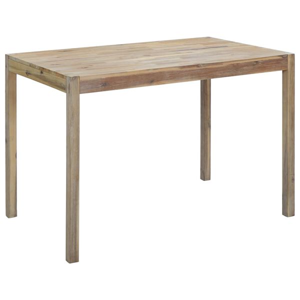 vidaXL Mesa de comedor de madera maciza de acacia 120x70x75 cm
