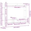 vidaXL Mueble de TV madera de ingenier&iacute;a roble Sonoma 152x22x113 cm