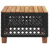 vidaXL Mesa de jardín ratán PE y madera acacia negro 55x55x36 cm