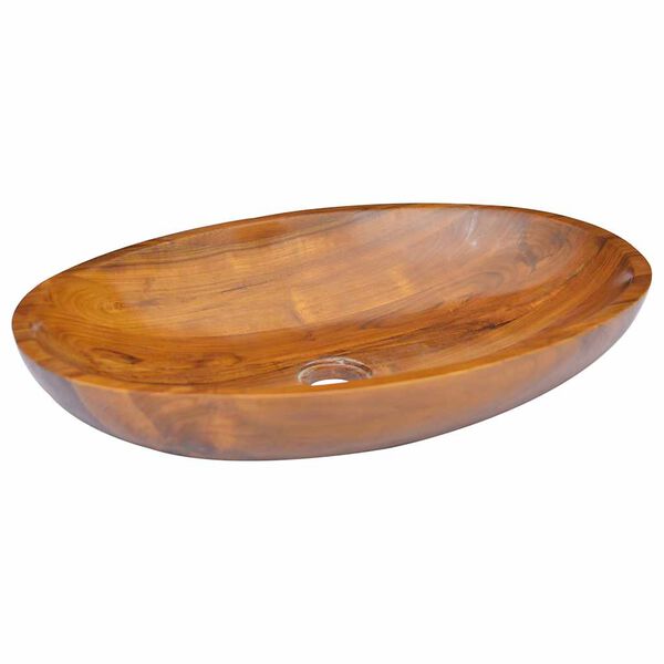 vidaXL Lavabo de madera maciza de teca 60x40x10 cm