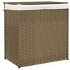 vidaXL Cesto de ropa sucia con 2 secciones rat&aacute;n sint&eacute;tico 53x35x57 cm